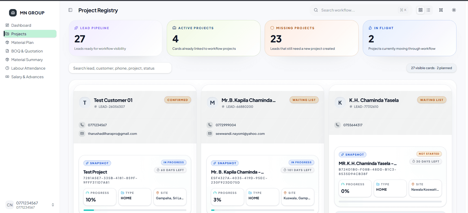 Project Management Dashboard screenshot 1 of 5