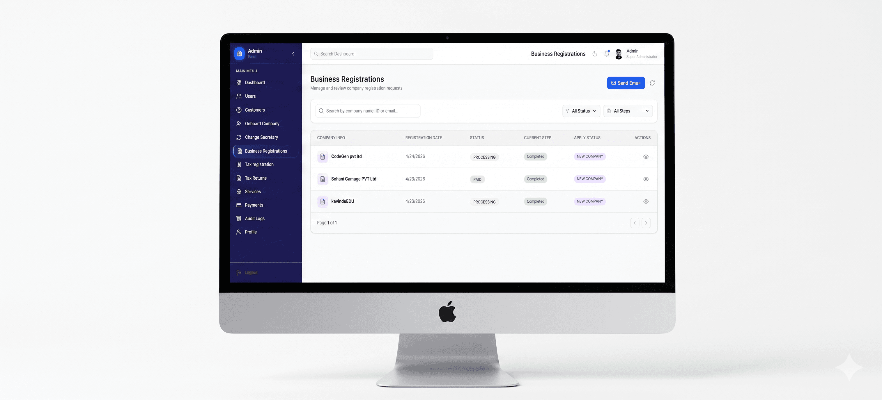Admin Business Registration image