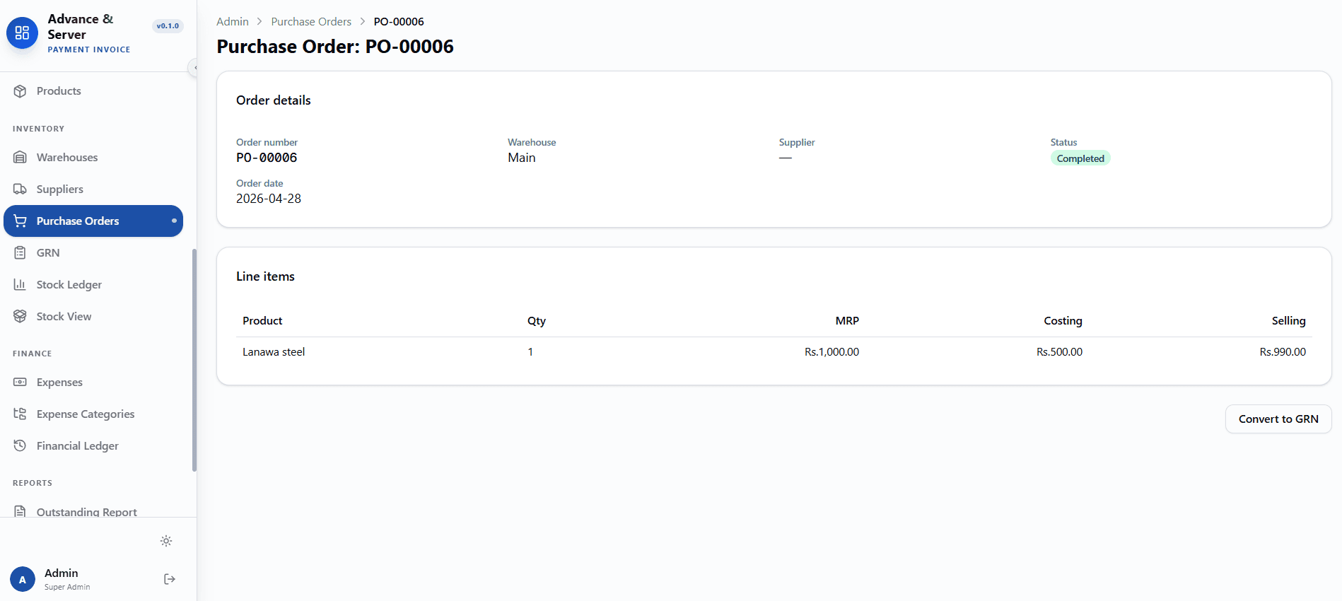 Purchase Orders screenshot 2 of 3