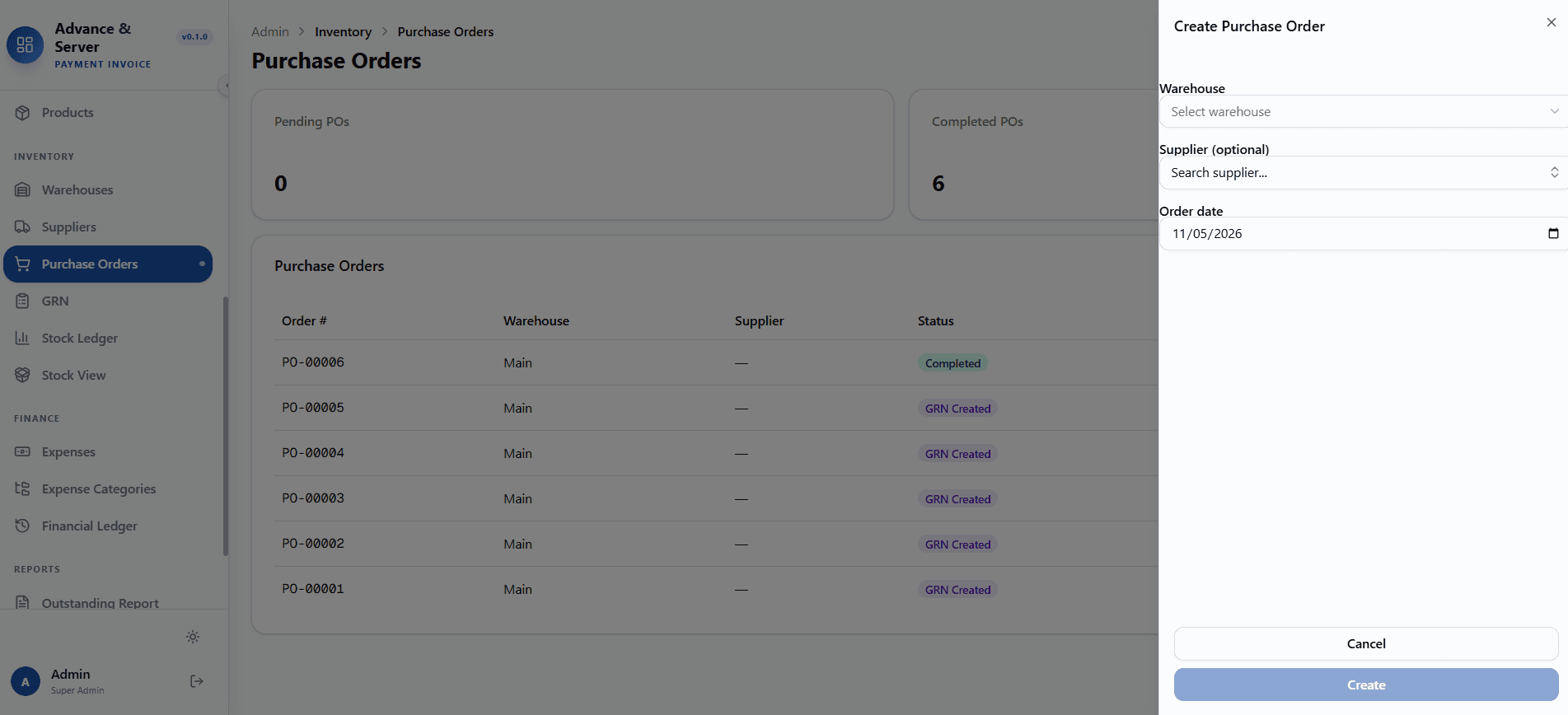 Purchase Orders screenshot 3 of 3