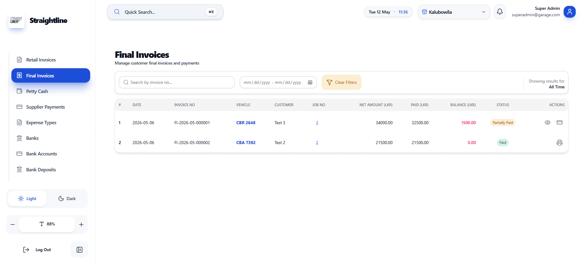 Final Invoices screenshot 1 of 2