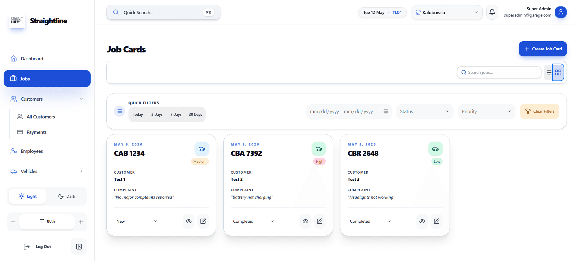 Job management screenshot 1 of 3