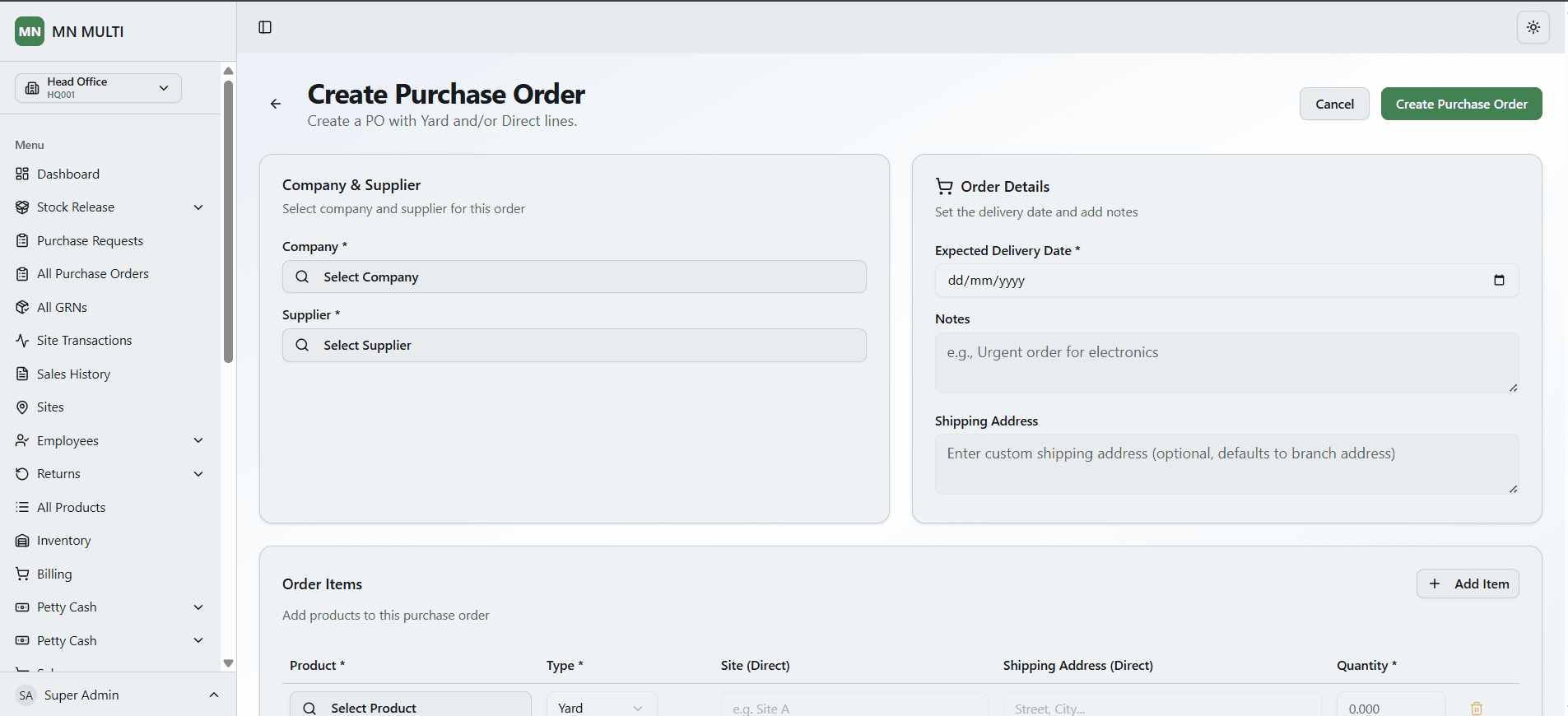Purchase Orders screenshot 2 of 3